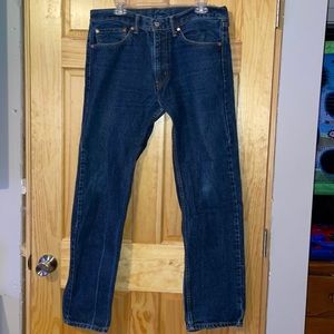 Mens Levi's 505 regular-fit jeans.
